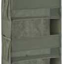 Amazon Basics 5 Tier Over the Door Hanging Shoe Organizer, Large Capacity, Space Saving, 6.4 x 54.5 x 14.9 in, Dark Grey