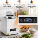 Soup Kettle Warmer Digital Display Temp. Adjustable w/Ladle Electric Food Nacho Cheese Warmer 10QT Commercial Soup Warmer for Buffet Party
