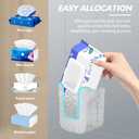 2Pcs Kitchen Wipes Holder Dispenser, Wall Mounted Acrylic Wipes Container Wipe Container Clear Tissue Box for Bathroom, Kitchen, Bedroom, Toilet, Home(COLOR:clear)
