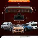 Car Heaters for Vehicle, 12v Portable Heater for Car, 3-in-1 Plug in Car Heater, 10s Quick Heating 360 Rotatable Handheld Cars Windscreen Defogger, Multifunctional Plugs Into Cigarette Lighter