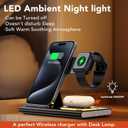 3 in 1 Charging Station for iPhone 17 - Wireless Charger for Apple Devices for iPhone 17 16 15 14 13 12 11 Pro Max - Foldable Wireless Charging Station Dock Stand for Apple Watch Series & AirPods