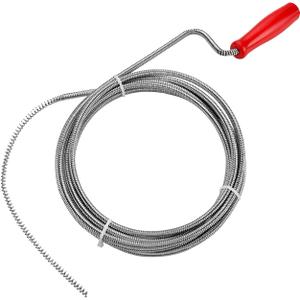 Drain Snake Clog Remover 10 Ft Flexible Metal Plumbing Snake for Sink, Shower, Tub & Bathroom Drain Removes Hair & Grease No Chemical Drain Cleaners Needed