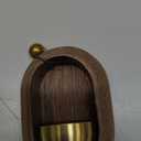 Oval Magnetic Hanging Door Bell, Loud Sound Wooden Zen Grip Doorbell Chime, Hanging Wood Shop Keeper Bells for Business Door Opening, Entrance Decoration (Black Walnut) (1)