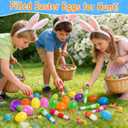 Easter Basket Stuffers Novelty Pen Transform Filled Easter Eggs with Toys Inside, 12 Pack Easter Party Favors Kids Toddlers Surprise Egg Fillers 12 Eggs 12 Pen Total 24 Classroom Exchange Gift Hunt