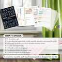 ADHD Cleaning Planner for Adults Women Reusable Laminated Deep Clean Checklists, Gentle Daily & Weekly Cleaning System, 100 GSM No-Bleed Paper, Waterproof PVC Cover, Spiral Bound Calendar Planner for Overwhelmed Homes