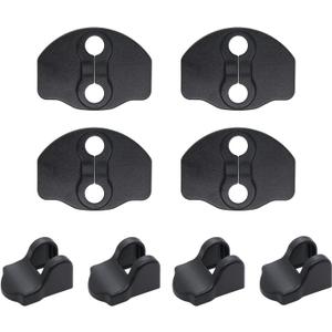 Carbon Fiber Door Lock Cover + Door Stopper Covers Set for Tesla Model 3/Y