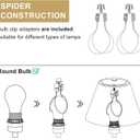 Small Lamp Shades Set of 2, 5.5" Top x 10" Bottom x 6.6" High, Small White Lamp Shades for Table Lamps, Fabric Lampshade Replacement for Bedside Lamp, Wall Sconces, Spider, Clip on Adapters Included