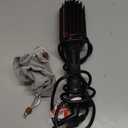 Enhanced Ceramic Hair Straightener Brush by MiroPure, 2-in-1 Ionic Straightening Brush with Anti-Scald Feature, Auto Temperature Lock & Auto-Off Function (Black) (3 Piece Set)