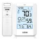 Indoor Outdoor Thermometer Wireless Weather Station Inside Outside Thermometers Hygrometer Monitor,with 330ft Range Remote Sensor, Battery Powered Backlight Display (White)