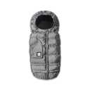 7AM Enfant Stroller Blanket 212 - Adjustable Baby Car Seat Zipped Blanket for Babies Winter, Unisex Multi Purpose Fleece Lined Warm Hooded Toddler Footmuff Water Repellent | (6M - 4T) (Metallic Grey)
