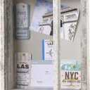 Califortree Shadow Box Frame 8.5x11 with Linen Back - Sturdy Memory Display Case of Flower, Pictures, Medals and More, Rustic White