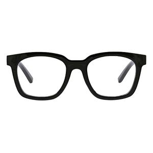 Peepers By PeeperSpecs Womens To The Max Soft Square Progressive Blue Light Blocking Glasses | Black, +1.50