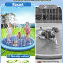 Raxurt Non-Slip Splash Pad for Kids and Dog, 67'' Splash Pad Thicken 0.58mm Toddler Baby Splash Sprinkler Pad Dog Pool Summer Outdoor Water Toys for Boys Girls