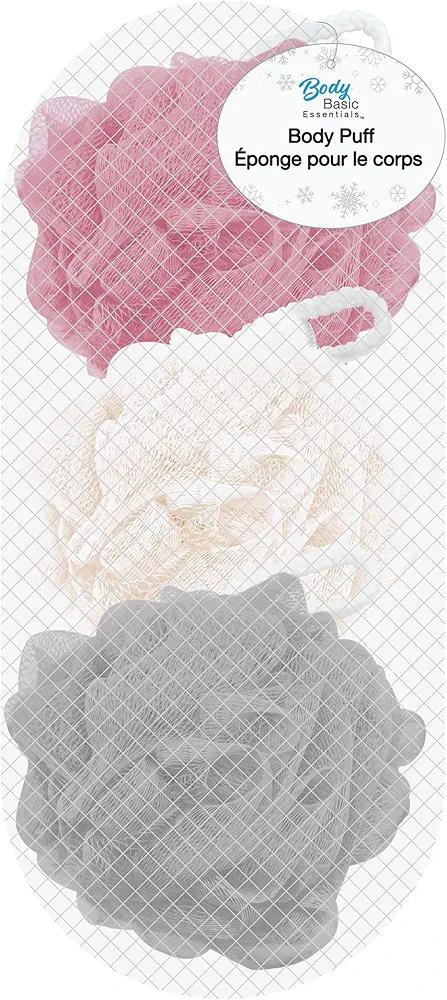 Body Puffs for Bath & Shower, Exfoliating Body Wash Sponge Gift Set of 3