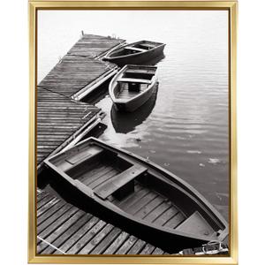 Giverny 11x14 Picture Frames, Gold Photo Frames for Wall Mounting, Simple Design Glossy Finish Frame Perfect for Home Decoration, Office, Hotel and Various Ceremonies Praties