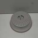 Microwave Splatter Cover Collapsible Microwave Cover for Food, Easy Grip Fruit Drainer BPA-Free Dishwasher Safe 10.5 inch,Grey