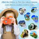 18Pcs Kids Toy Camera Set, 3 Color 6 Animal Patterns Viewfinder Camera Bulk for Goodie Bags Fillers Stuffers Return Gifts for Kids Toddlers Birthday Party Favors Age 1-3 3-5 Years Pretend Play Props