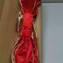 18" Red Canvas Christmas Bow with Gold Trim  Weather-Resistant Holiday & Christmas Dcor Accent, Perfect for Wreaths, Garlands, Front Door, Porch & Bows Display  UV Protected (18" W x 27" T)