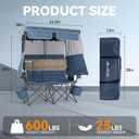 Double Beach Chair With Canopy Shade Camping Chair With Canopy Oversized Double Camping Chair With Canopy Folding Loveseat Chair With Two Cup Holders and Cooler Bag For Camping,Beach, Fishing, 54.6 inches x 19.5 inches x 54.6 inches
