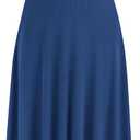 PRETTYGARDEN Women's 2 Piece Maxi Skirt Sets Casual Summer Knit Cropped Tank Top High Waisted Long Skirts Outfit (Dark Blue, X-Small)