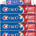 CrestFluoride Cavity Protection Toothpaste, 8.2 Ounce (4 Pack), Regular Paste, Bulk Toothpaste