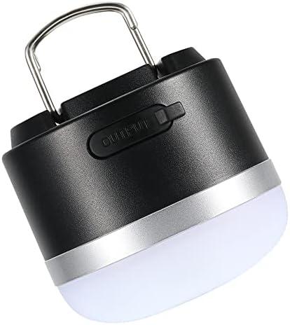 Wildley Camping Lantern, 600LM Camping Lights, 5 Light Modes Rechargeable Lantern Waterproof Mini Flashlight Emergency Lights for Home Power Failure, Camping Hanging, Car Camping (Black)