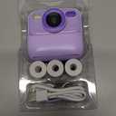 Kids Instant Digital Cameras for Boys and Girls, 1080P HD Dual-Lens Selfie Digital Camera with Print Paper & 32G Card, Christmas Birthday Gifts Toys for Toddler and Teenagers Age 3-16 Years Old (Purple)