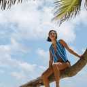 Women's Lace Up Sandals Strappy Flats Gladiator Wrap Flip Flop Tie Open Ring Toe Summer Shoes (7, Nude)