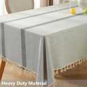 TruDelve Cloth Tablecloths Boho Gray Table Cloth Rectangle Tables 6 Foot Table Cloths Rustic Farmhouse Tablecloth(A-Grey,70"x55",Rectangular)