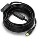 USB 3.0 Active Extension Cable 40 Feet, Long USB Type-A Male to Female Extender Cord, Built-in 2 Signal Booster Smart Chips, 5Gbps Transfer, for Printer, Xbox, Webcam, VR, Hard Drive, USB Hub and More