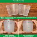 Bluepro 5 Inch Side-Open Orchid Pots 12 Pack, Clear Plastic Nursery Planters with Detachable Side Walls for Easy Repotting, Breathable Slotted Flower Pots with Drainage for Root Health