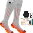 Heated Socks, 3 Heating Settings Washable Heated Sock for Fishing Skiing Hunting Hiking Riding Skating, Christmas Stocking Stuffers Gifts, 5000mAh Rechargeable Electric Socks for Men Women