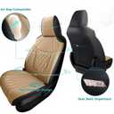 RAV4 Seat Covers - Custom Fit Seat Covers for Toyota RAV4 2019-2025 LE XLE Limited XLE Premium Gas - Leather RAV 4 Seat Cover Full Set Waterproof Breathable Comfortable Easy - Black and Beige