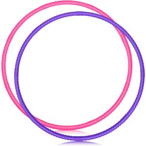 Soulchen 2 Pcs Toy Hoop Exercise Hoop Detachable Adjustable Plastic Hoops Playground Equipment for School Colored Hoops Circles Exercise Ring for Teens Dog Agility Equipment (Pink and Purple)