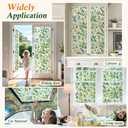 Coavas Stained Glass Window Film 17.5x118.1 Inch, Rainbow Privacy Window Cling Anti UV No Adhesive for Home Bathroom Door, Decorative Yet Provides Priavcy