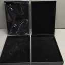 Stackable Jewelry Trays - 4Pcs Black Velvet Jewelry Tray Showcase Display Plate for Necklace Bracelet Ring Organizer