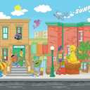 RoomMates Sesame Street Spray and Stick Removable Wall Mural - 10.5 ft. x 6 ft., Paper, Blue, For Smooth Surfaces