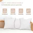 Throw Pillows Insert Set of 2, White 22x22 in Pillow Inserts with 100% Cotton Cover,Bed and Couch Decorative Stuffer Pillows,Indoor Pillows for Sofa