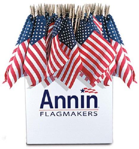Annin Flagmakers 41294 8" x 12" USA / American Hand Flag - Quantity 9696