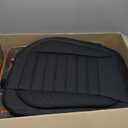 OASIS AUTO Car Seat Covers Premium Waterproof Faux Leather Cushion Universal Accessories Fit SUV Truck Sedan Automotive Vehicle Auto Interior Protector Full Set (OS-001 Black)