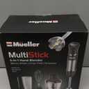 Mueller Multistick 5-in-1 Immersion Blender Handheld,12 Speed Hand Mixer-Turbo Boost,Heaviest Duty Copper Motor,Titanium reinforced Blades Hand Blender,Milk Frother Wand,Whisk,Beaker,Chopper,Grey
