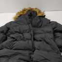 WenVen Women's Winter Thicken Puffer Coat Warm Jacket with Faux Fur Removable Hood (X-Large, Black)