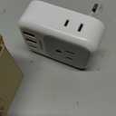 2 Pack European Plug Adapter USB C, TESSAN US to Europe Adapter 4 Outlets 3 USB Charger, Type C International Power Adaptor to Italy Spain France Portugal Iceland Germany, Europe Travel Essentials