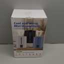 6L Humidifiers for Bedroom Large Room Home, Cool and Warm Humidifier for Baby and Plants Mist Top Fill Desk Humidifiers Essential Oil Diffuser, Quiet with Adjustable Mist,360Nozzle-White