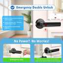 MSR X6 Fingerprint Door Lock,6-in-1 Smart Fingerprint Door Knob,Keypad Keyless Entry Door Lock with Handle,App Control,for Bedroom Home Office Apartment