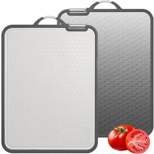 Titanium Cutting Board - 2025 New Upgrade 100% Pure Titanium Cutting Boards for Kitchen Double Sided Titanware Cutting Board, Hygiene Durable Dishwasher Safe Chopping Board (11.8x15.6)