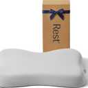 REST Evercool Cooling Pillow, Instant Cool-to-Touch Shell Fabric & Breathable Silicone Sponge Core for All-Night Temperature Regulation & Ergonomic Support, Low Height, Light Gray