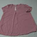 Funlingo Women's Summer Tops Short Sleeve Dressy Chiffon Blouses V Neck Work Tunic Tops Casual Loose T-Shirts S