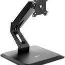 VIVO Premium Single 17 to 32 inch VESA Monitor and Touch Screen Desk Stand with Rotating Base, Freestanding Pneumatic Height Adjustable Arm, Black, STAND-V001R