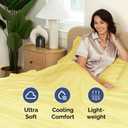 Full Size Flat Sheet - Hotel Quality Top Flat Bed Sheet Only - Ultra-Soft, Comfy Breathable & Cooling - Fade & Wrinkle Free - Easy-Care, Stain & Shrink Resistant Bedding - Easy-Fit & Oeko-Tex - Yellow
